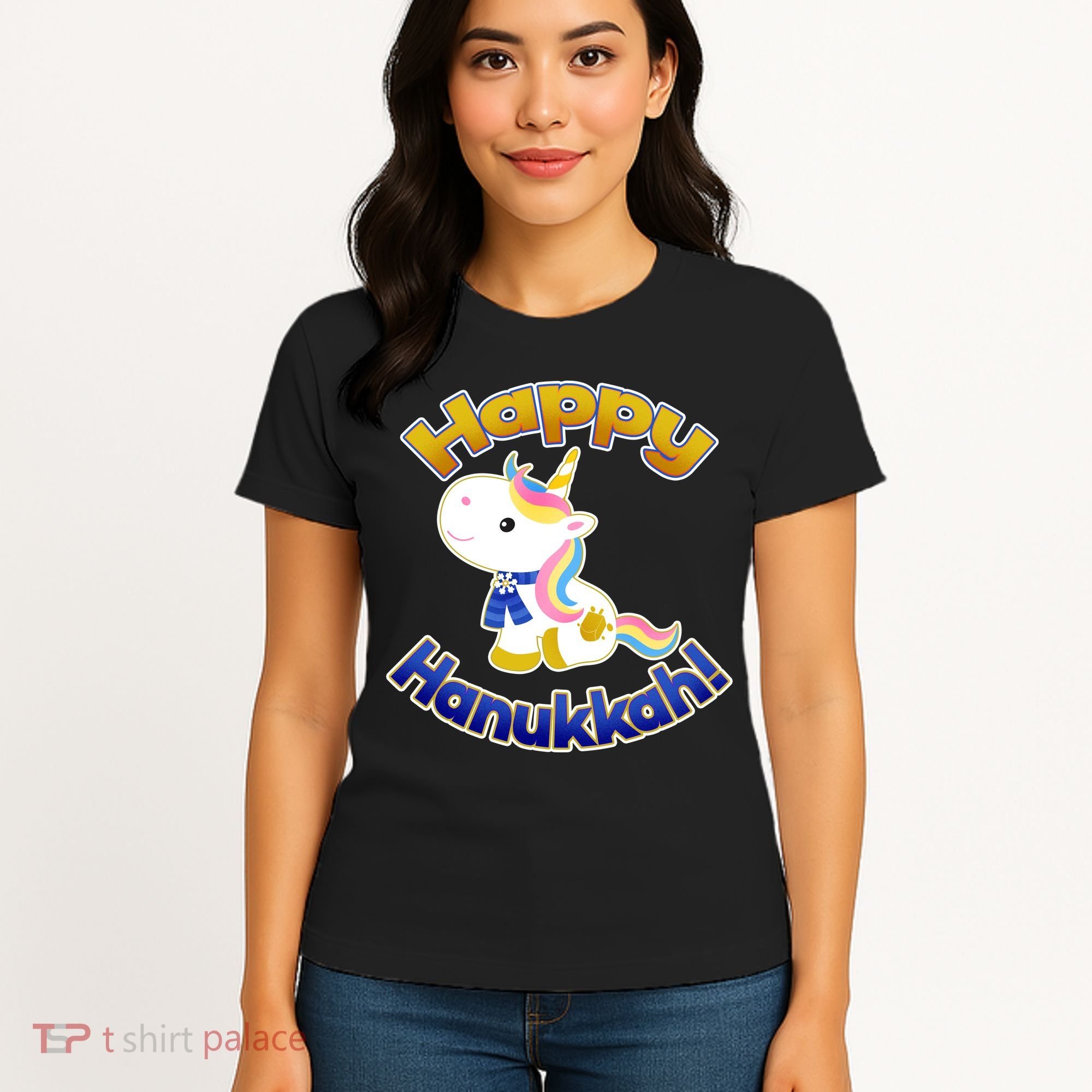 Happy Hanukkah Unicorn Women's T-Shirt