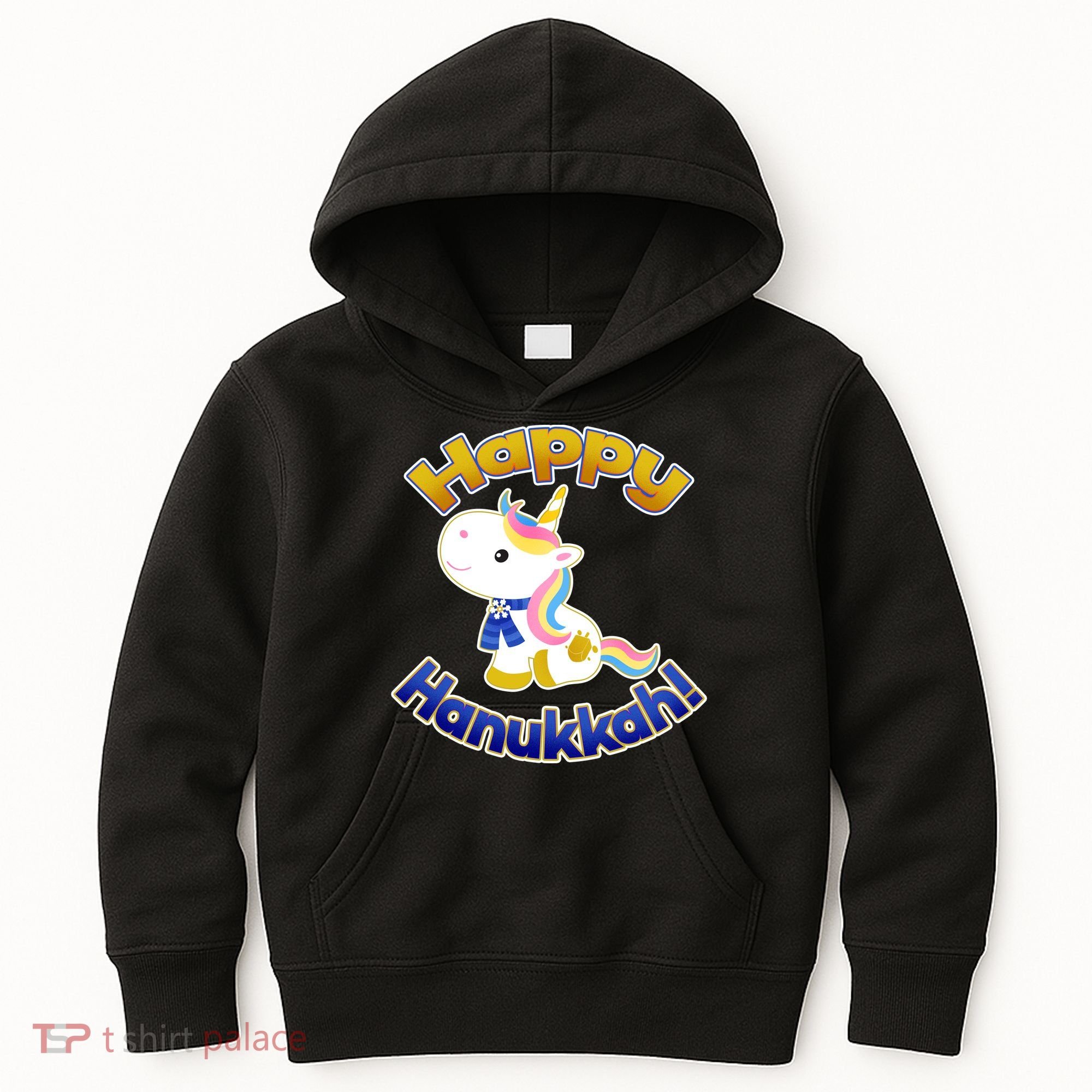 Happy Hanukkah Unicorn Kids Hoodie