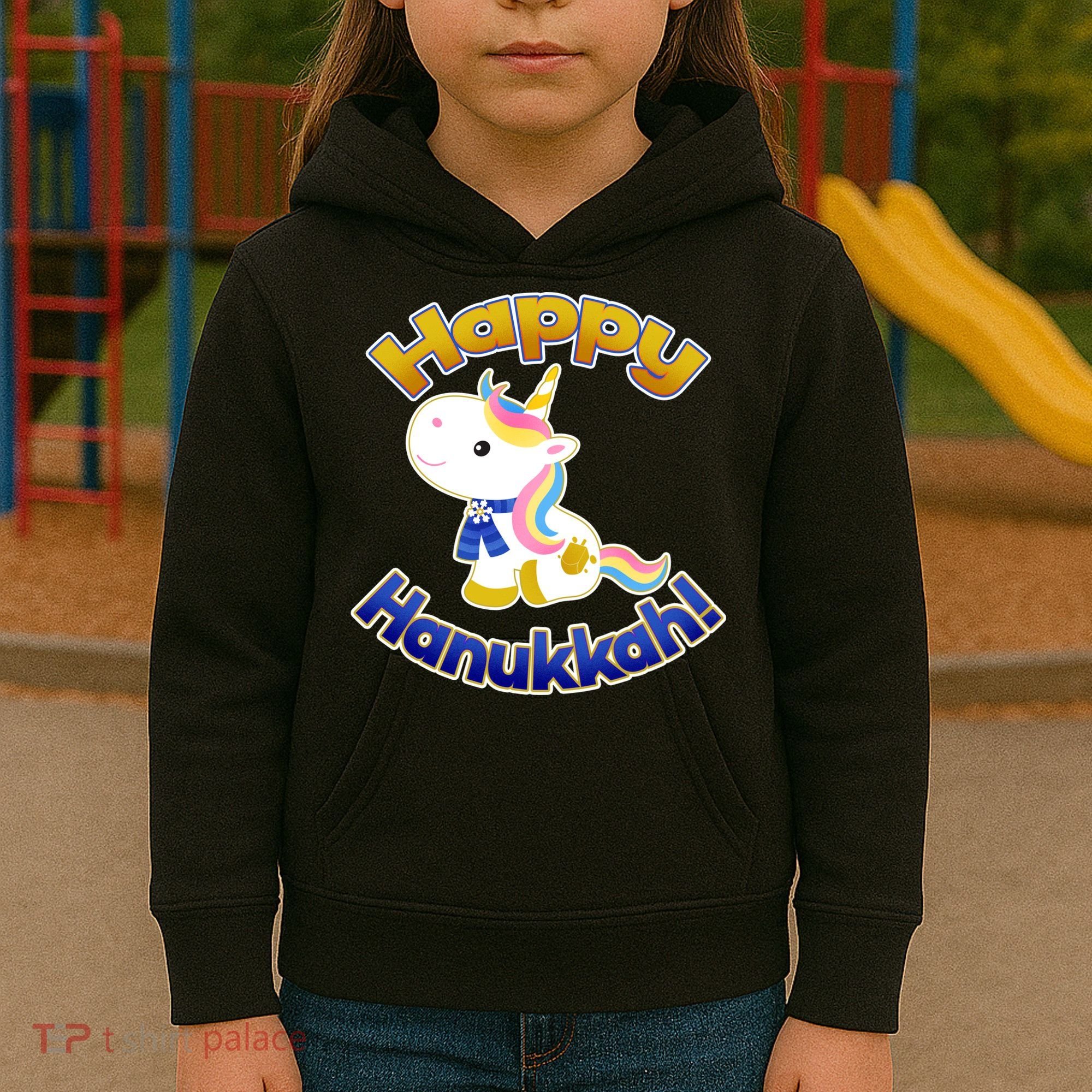 Happy Hanukkah Unicorn Kids Hoodie