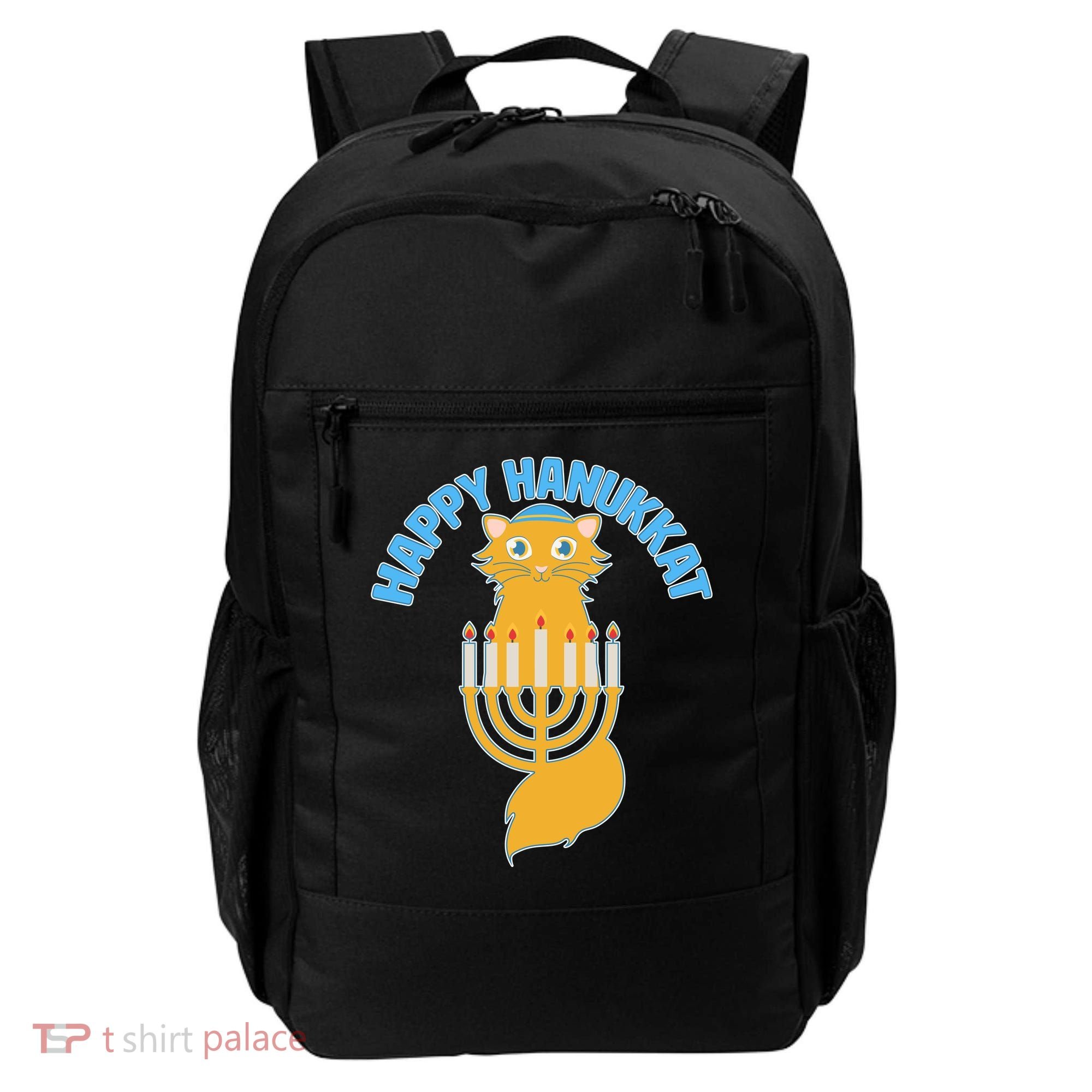 Happy Hanukkat Hanukkah Jewish Cat Backpack