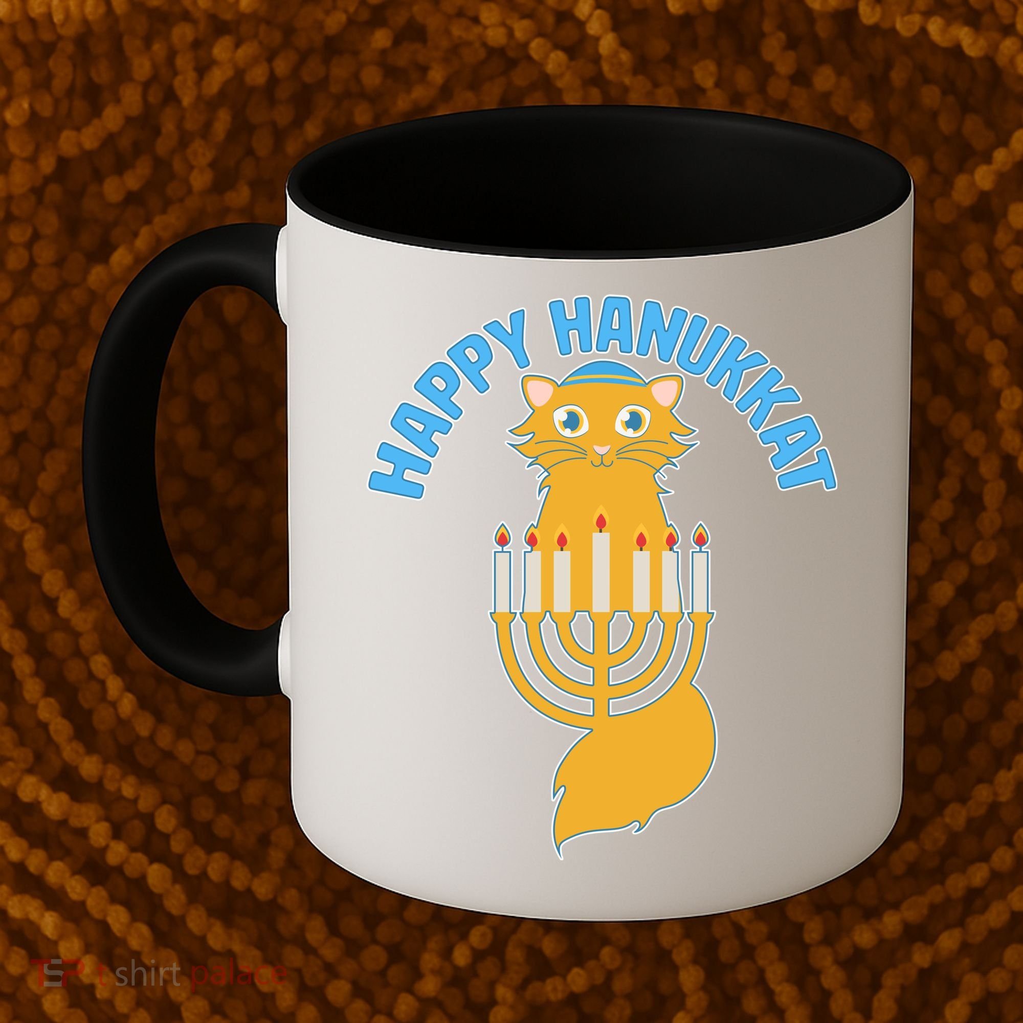 Happy Hanukkat Hanukkah Jewish Cat Coffee Mug