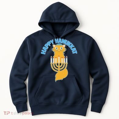 Happy Hanukkat Hanukkah Jewish Cat Hoodie