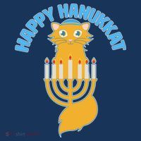 Happy Hanukkat Hanukkah Jewish Cat Mousepad thumb 1
