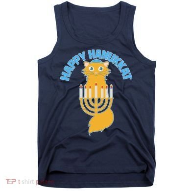 Happy Hanukkat Hanukkah Jewish Cat Tank Top