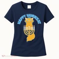Happy Hanukkat Hanukkah Jewish Cat Women's T-Shirt thumb 0