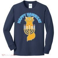 Happy Hanukkat Hanukkah Jewish Cat Kids Long Sleeve Shirt thumb 0