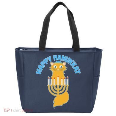 Happy Hanukkat Hanukkah Jewish Cat Tote Bag