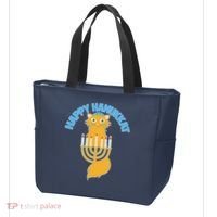 Happy Hanukkat Hanukkah Jewish Cat Tote Bag thumb 3