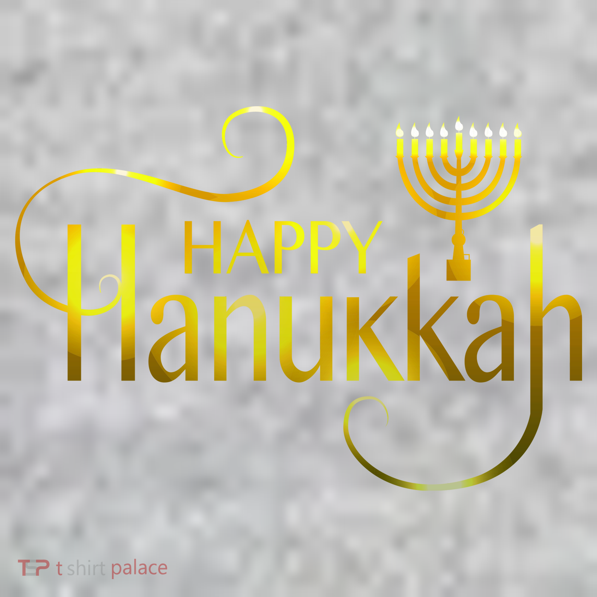 Happy Haunkkah Menorah Logo The Baniff Cuffed Pom Beanie