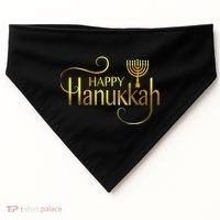Happy Haunkkah Menorah Logo USA-Made Doggie Bandana thumb 0