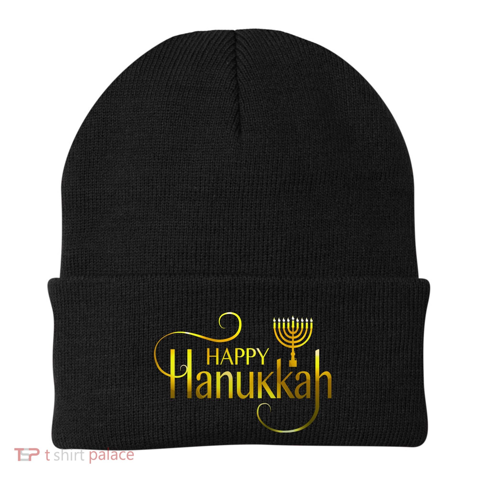 Happy Haunkkah Menorah Logo Beanie