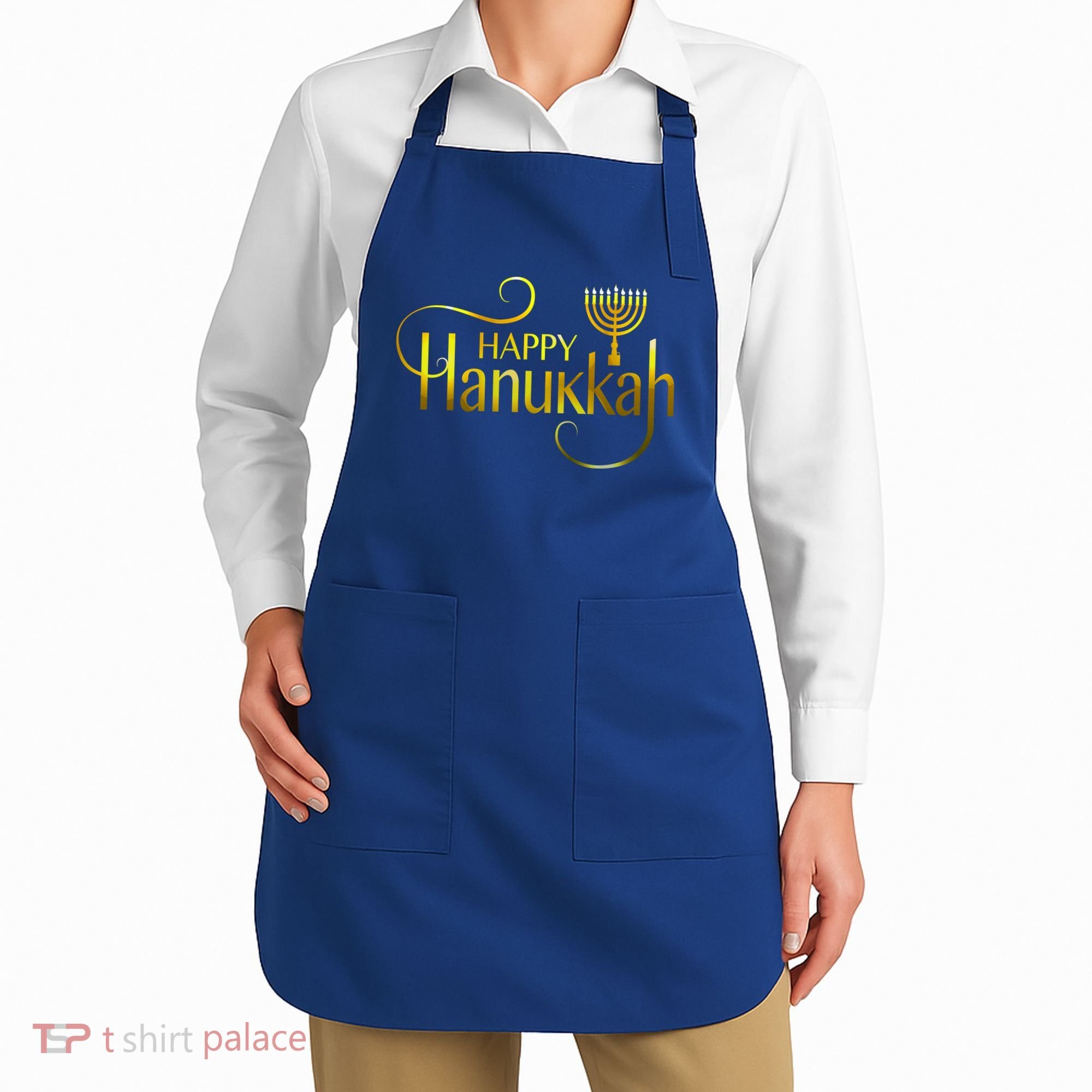 Happy Haunkkah Menorah Logo Apron