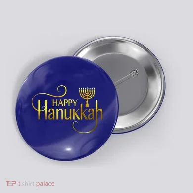 Happy Haunkkah Menorah Logo Button