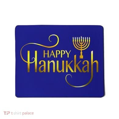 Happy Haunkkah Menorah Logo Mousepad