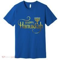 Happy Haunkkah Menorah Logo Premium T-Shirt thumb 0