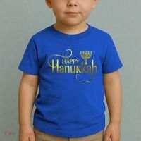 Happy Haunkkah Menorah Logo Toddler T-Shirt thumb 2