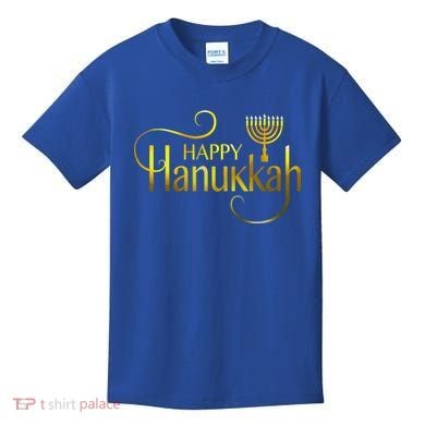 Happy Haunkkah Menorah Logo Kids T-Shirt