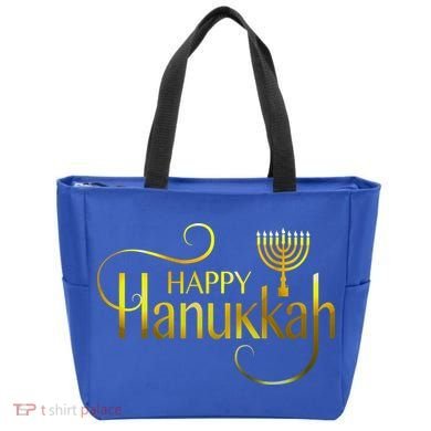 Happy Haunkkah Menorah Logo Tote Bag