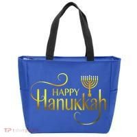 Happy Haunkkah Menorah Logo Tote Bag thumb 0
