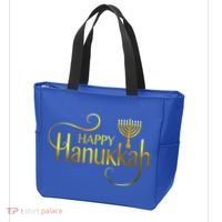Happy Haunkkah Menorah Logo Tote Bag thumb 3