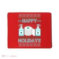 Happy Holidays Toilet Paper Hand Sanitizer Ugly Christmas Sweater  Mousepad thumb 0