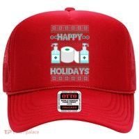 Happy Holidays Toilet Paper Hand Sanitizer Ugly Christmas Sweater  Hat thumb 0