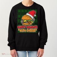 Happy Holidays With Cheese Ugly Christmas Sweater Women's Sweatshirt thumb 0