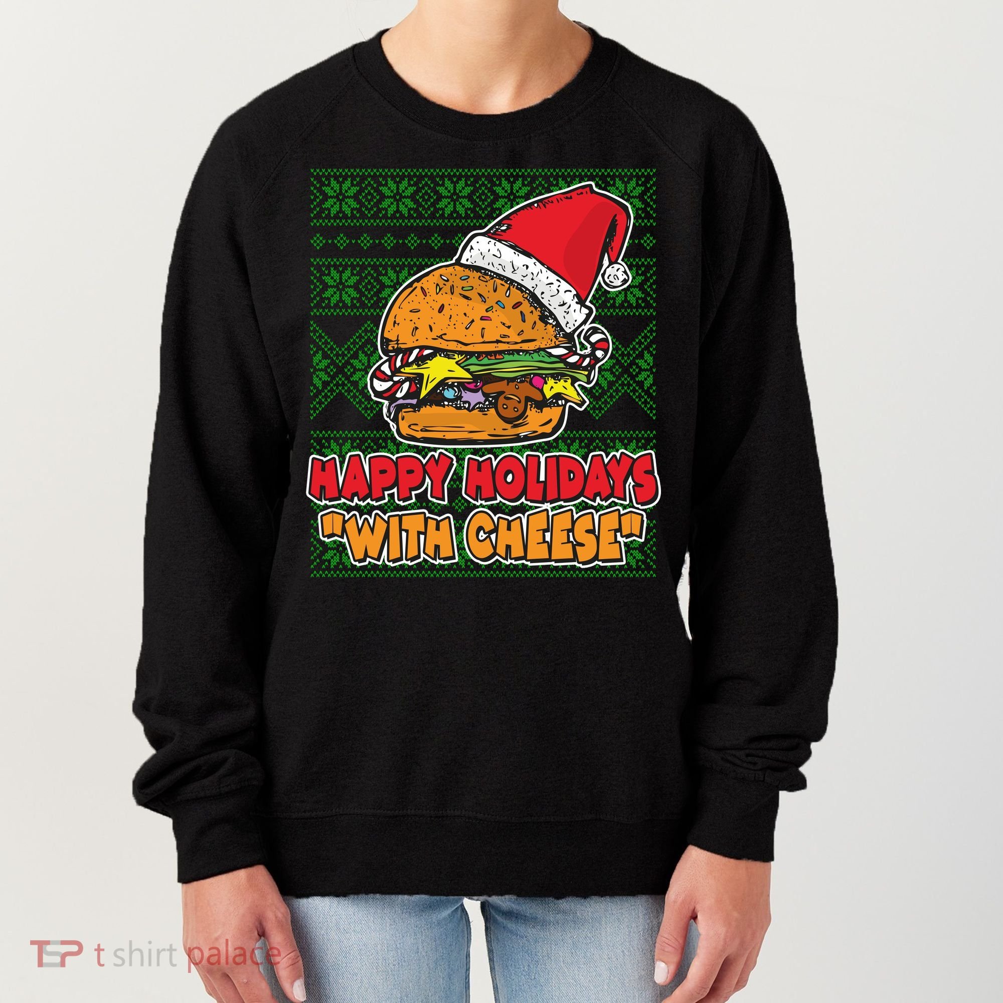 Happy Holidays With Cheese Ugly Christmas Sweater Women's Sweatshirt