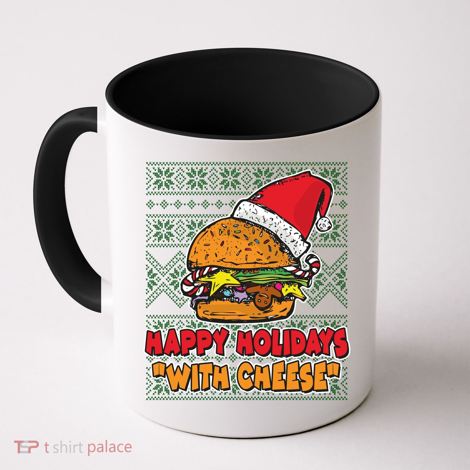 Happy Holidays With Cheese Ugly Christmas Sweater Coffee Mug