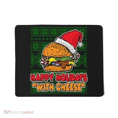 Happy Holidays With Cheese Ugly Christmas Sweater Mousepad