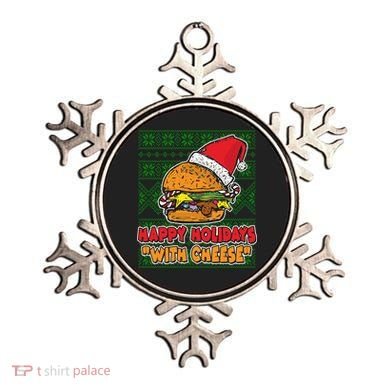 Happy Holidays With Cheese Ugly Christmas Sweater Ornament