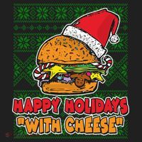 Happy Holidays With Cheese Ugly Christmas Sweater Golf Towel thumb 3