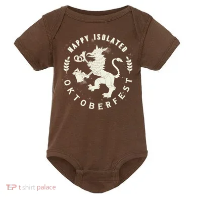 Happy Isolated Oktoberfest Baby Bodysuit