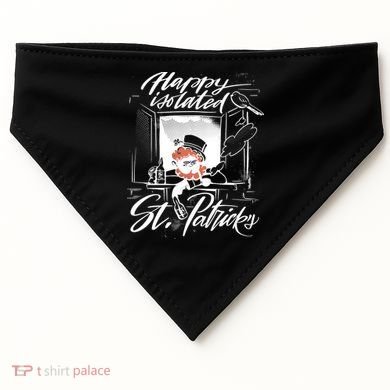 Happy Isolated St Patrick's Day USA-Made Doggie Bandana
