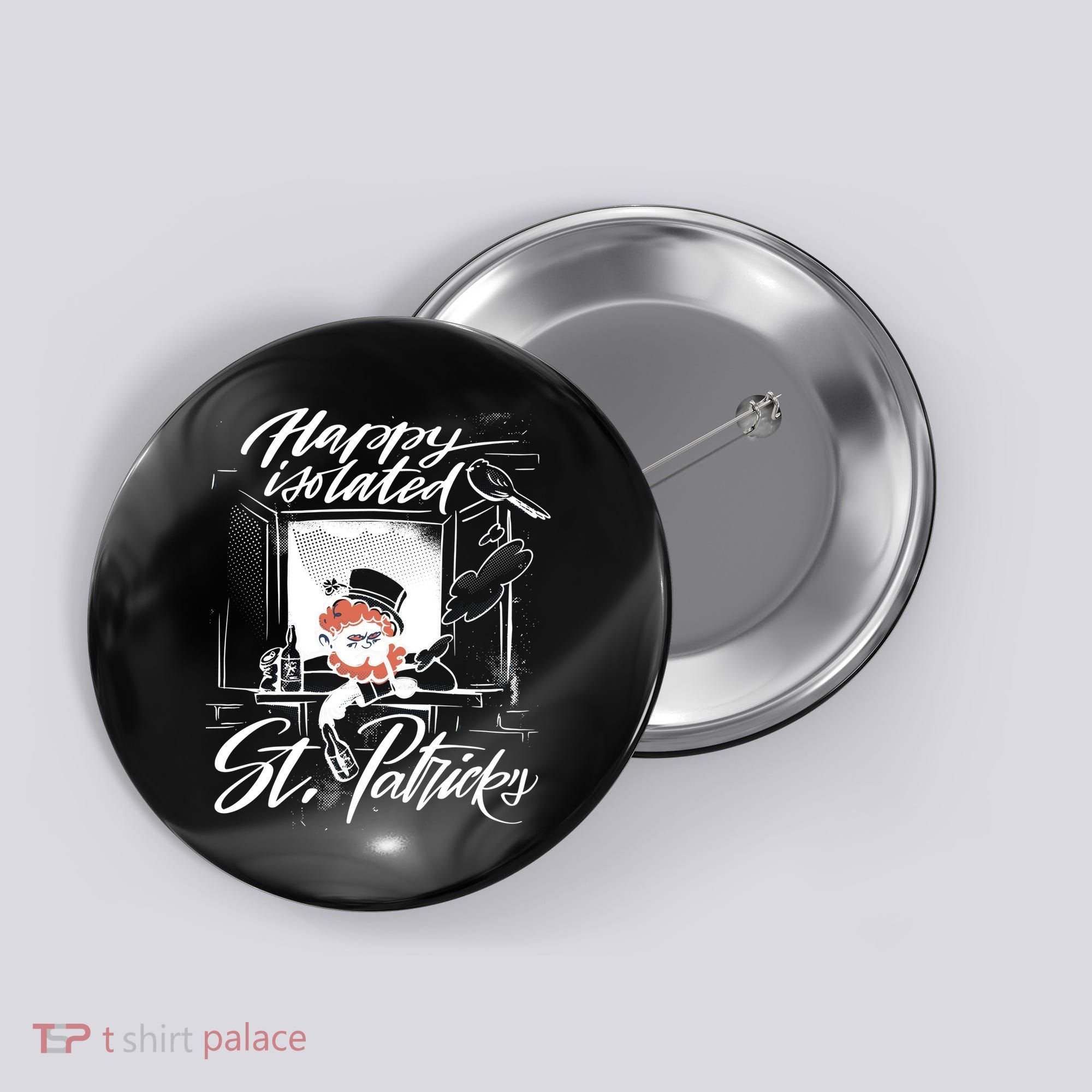 Happy Isolated St Patrick's Day Button