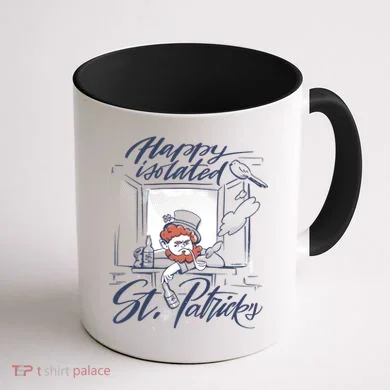 Happy Isolated St Patrick's Day Coffee Mug back