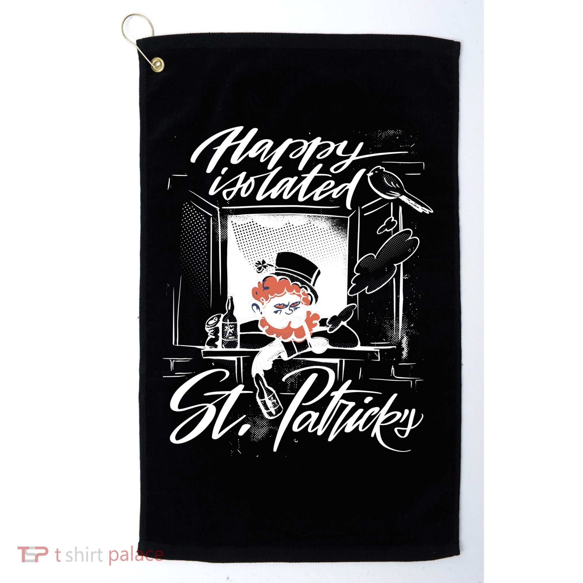 Happy Isolated St Patrick's Day Golf Towel