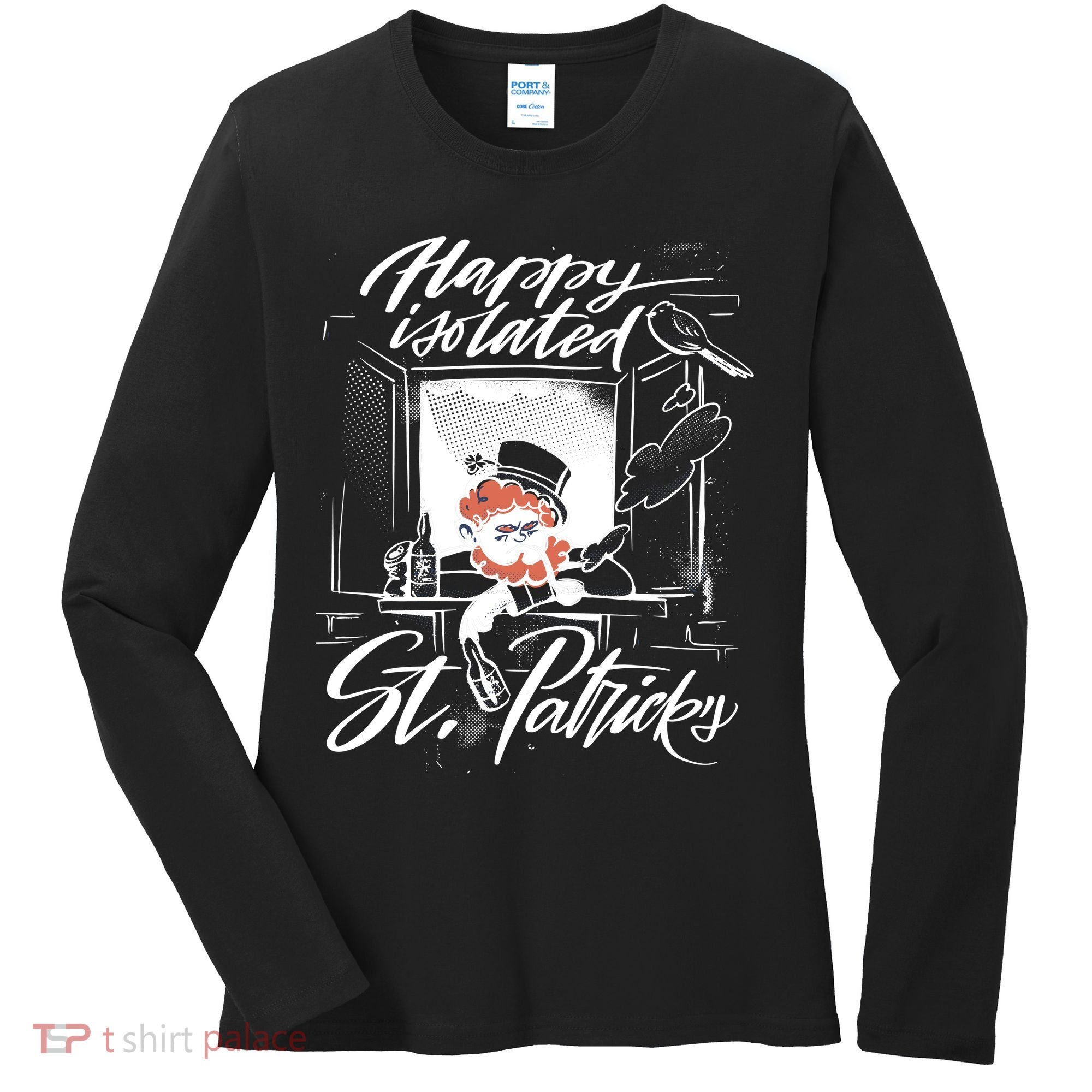 Happy Isolated St Patrick's Day Women's Long Sleeve Shirt