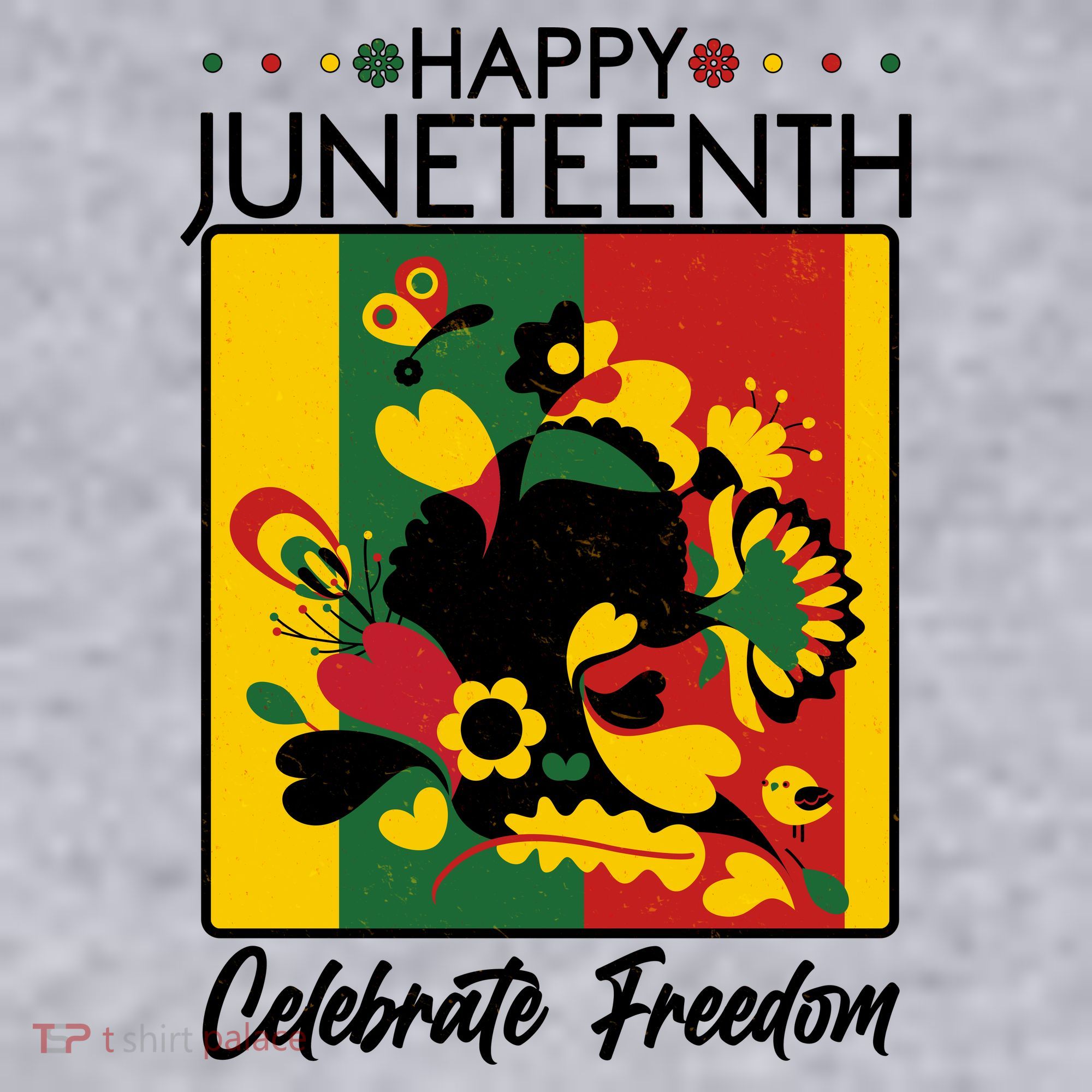 Happy Juneteenth Celebrate Freedom  Abstract Art Women's Racerback Cropped Tank