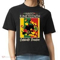 Happy Juneteenth Celebrate Freedom  Abstract Art Comfort Colors Boxy T-Shirt thumb 0