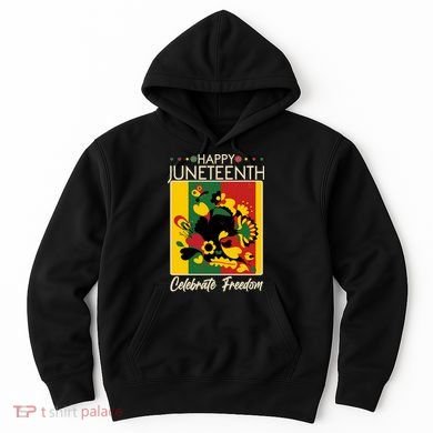 Happy Juneteenth Celebrate Freedom  Abstract Art Hoodie