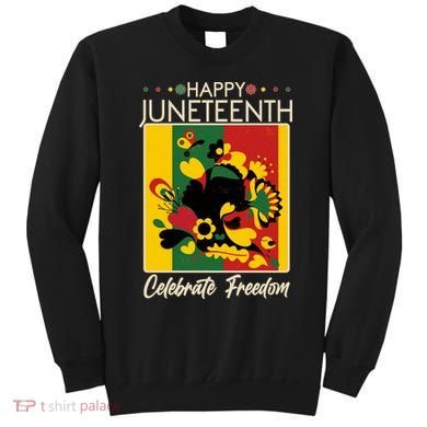 Happy Juneteenth Celebrate Freedom  Abstract Art Sweatshirt