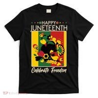 Happy Juneteenth Celebrate Freedom  Abstract Art T-Shirt thumb 0