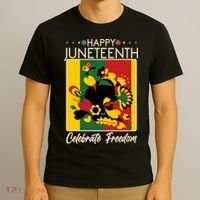 Happy Juneteenth Celebrate Freedom  Abstract Art T-Shirt thumb 3