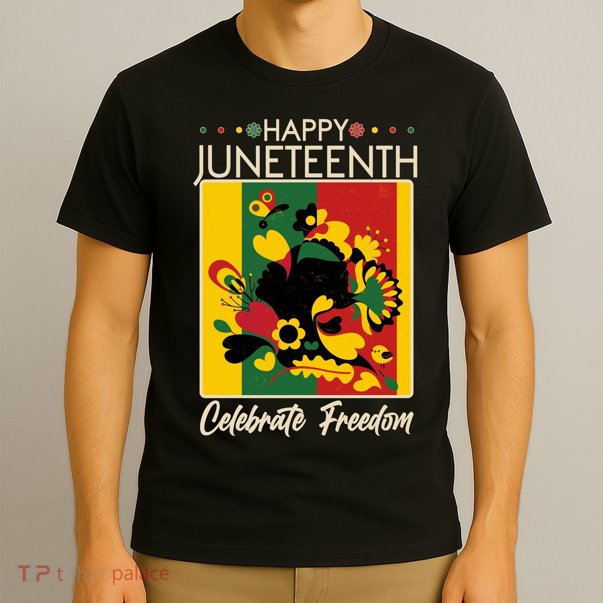 Happy Juneteenth Celebrate Freedom  Abstract Art T-Shirt