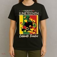 Happy Juneteenth Celebrate Freedom  Abstract Art T-Shirt thumb 4