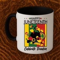 Happy Juneteenth Celebrate Freedom  Abstract Art Coffee Mug thumb 2
