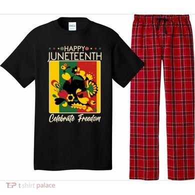 Happy Juneteenth Celebrate Freedom  Abstract Art Pajama Set