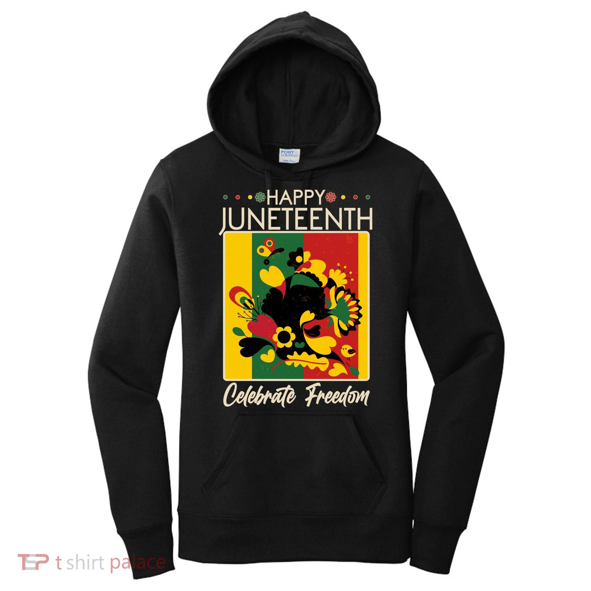 Happy Juneteenth Celebrate Freedom  Abstract Art Women's Hoodie