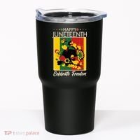 Happy Juneteenth Celebrate Freedom  Abstract Art Tumbler thumb 0
